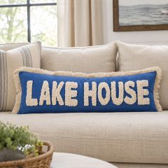 Textured Cotton Lake House Accent Pillow