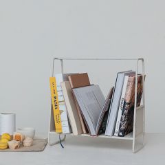 Textured Metal Tabletop Storage Rack