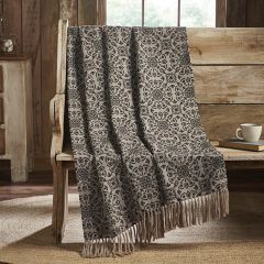Textured Modern Medallion Throw Blanket