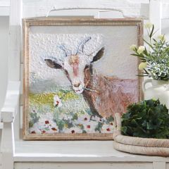 Textured Paper Goat Wall Art