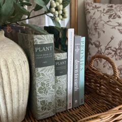 Textured Plant Book Storage Box Set of 2