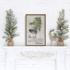 The Bell Still Rings For Those Who Believe Greenery Whitewash Wall Art