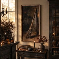 The Witch Broom Framed Wall Art