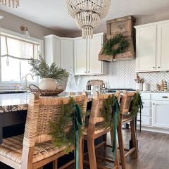 Three Tiered Wood Beaded Chandelier