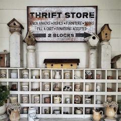 Thrift Store Canvas Wall Sign