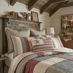 Ticking Stripe Flag Lumbar Pillow