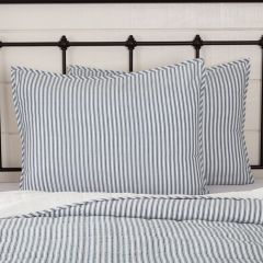Classic Blue Ticking Stripe Sham Standard