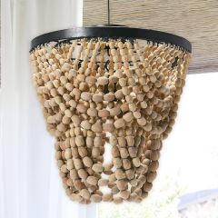 Tiered Beaded Semi Flush Mount Ceiling Light