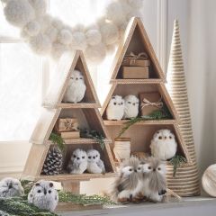 Tiered Tree Wooden Shelf Stand