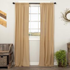 Tobacco Tan Fringed Curtain Panels Set of 2