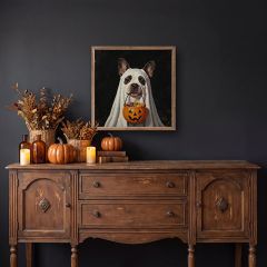Trick Or Treat French Bulldog Framed Wall Art
