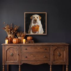 Trick Or Treat Lab Framed Wall Art
