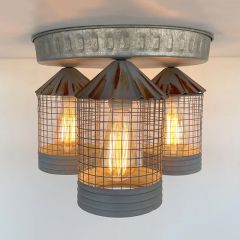 Triple Silo Farmhouse Ceiling Light