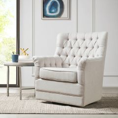 Tufted Back Swivel Glider
