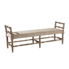 Turned Leg Chic Farmhouse Bench