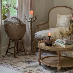 Turned Leg Tiered Round Coffee Table