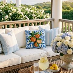 Tuscan Orange Grove Hook Pillow