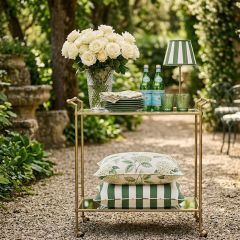 Two Tiered Mirrored Glass Bar Cart