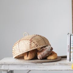 Two Tone Wicker Food Dome