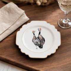 Vagabond House Scalloped Turkey Bone China Bread Plate