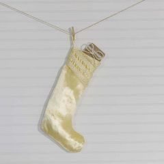 Velvet Elegance Ribbon Cuffed Stocking
