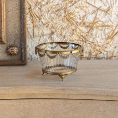 Vintage Glamour Footed Glass Bowl