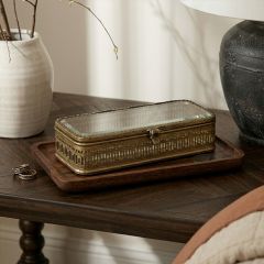 Vintage Inspired Brass Trinket Box