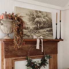 Vintage Inspired Farm Scene Canvas Wall Art