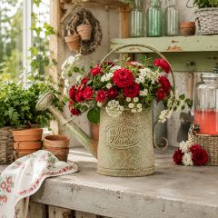 Vintage Inspired Fresh Flowers Watering Can