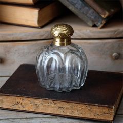 Vintage Inspired Glass Inkwell Jar