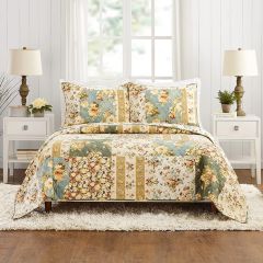 Vintage Meadow Patchwork Quilt and Shams Set