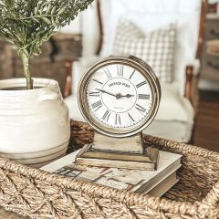 Vintage Port Gold Finish Mantel Clock