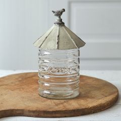 Vintage Silo Glass Canister 11 Inch