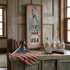 Vintage USA Poster Framed Wall Decor