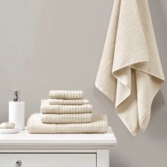 Waffle Cotton Towel 6 Piece Set