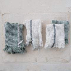 Waffle Weave Cotton Tea Towel Set of 2