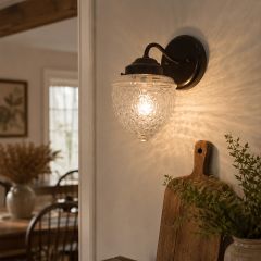 Wall Sconce Acorn Glass Light Fixture