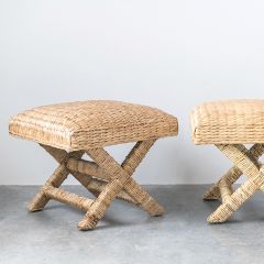 Water Hyacinth Woven Stool