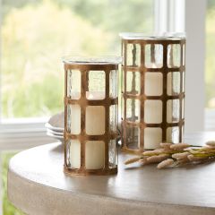 Wavy Hurricane Glass Candle Holder