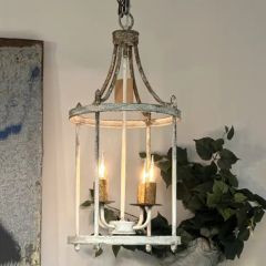 Weathered Open Frame Pendant Light