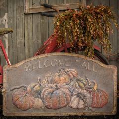 Welcome Fall Rustic Metal Sign