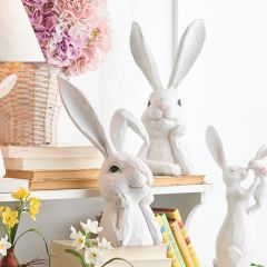 Whimsical Bunny Bust Set of 2