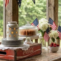 White Cutout Star Candle Lantern