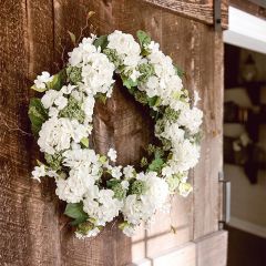 White Hydrangea Large Decorative Wreath