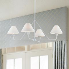 White Triangle 4 Light Chandelier