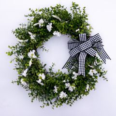 Wild Daisy and Eucalyptus Wreath