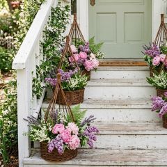 Willow Obelisk Basket Planters Set of 3