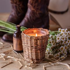 Willow Wrapped Glass Jar Candle Collection Cowgirl