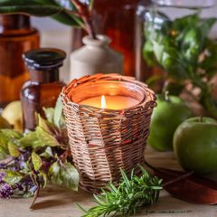 Willow Wrapped Glass Jar Candle Collection Porch View Home