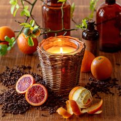 Willow Wrapped Glass Jar Candle Collection Seville Orange